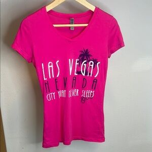 Next Level Apparel Vivid Pink Las Vegas Tee